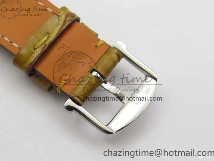 MIROTIME 0515 Durable Portofino 37mm SS V7F 1:1 Best Edition White Dial on Light Brown Leather Strap A 7092